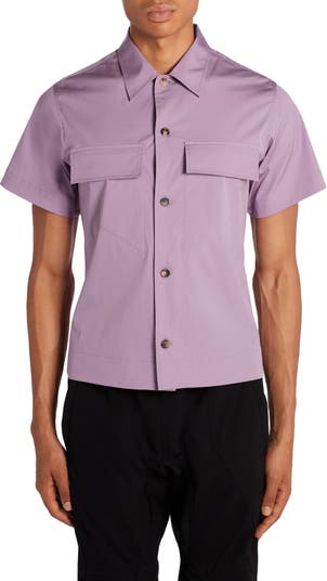Stretch Poplin Short Sleeve Button-Up Shirt