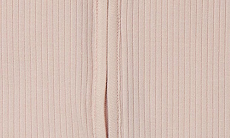 Mori Rib Fitted One-piece Footie Pajamas In Ribbed Blush
