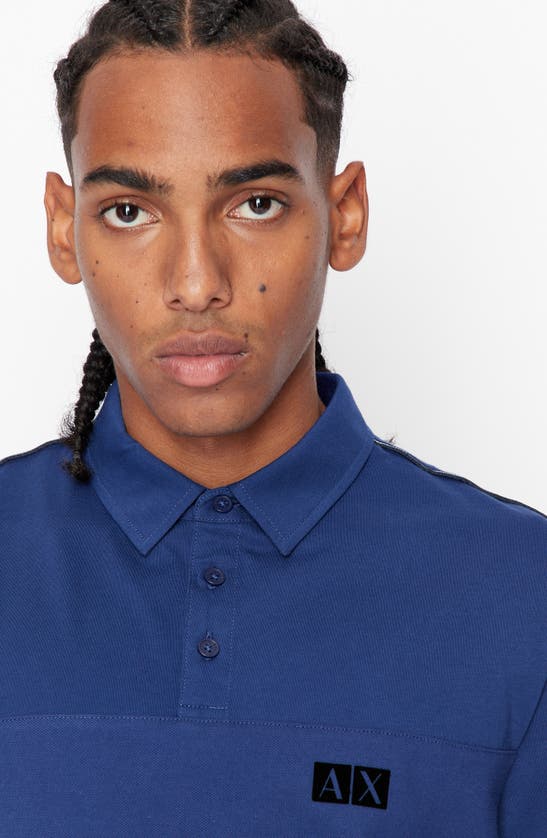 Armani Exchange Short Sleeves Polo Blue Cotton In Blue Depths | ModeSens