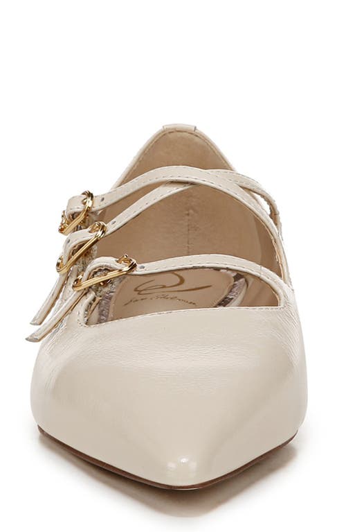 Shop Sam Edelman Cass Pointed Toe Flat In Alpine Ivory