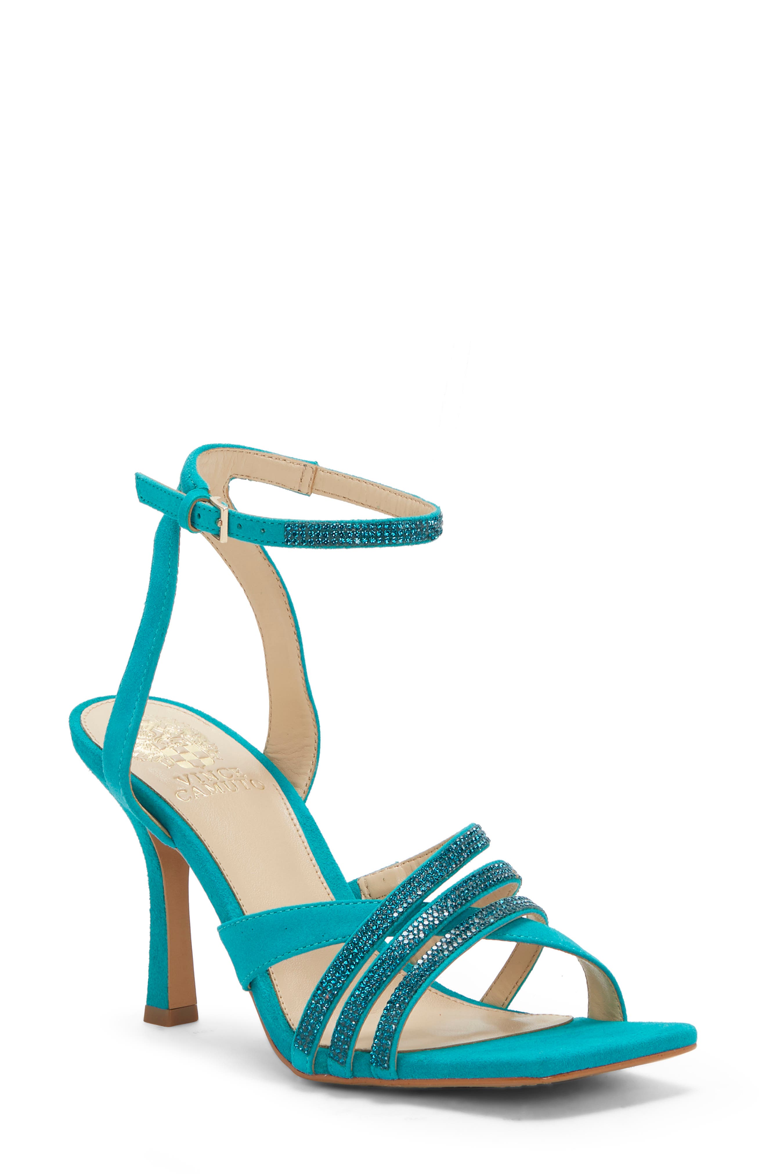 blue and green heels