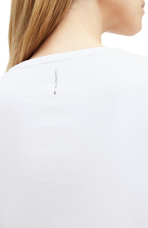 Shop Allsaints Stevie Long Sleeve Organic Cotton T-shirt In Optic White