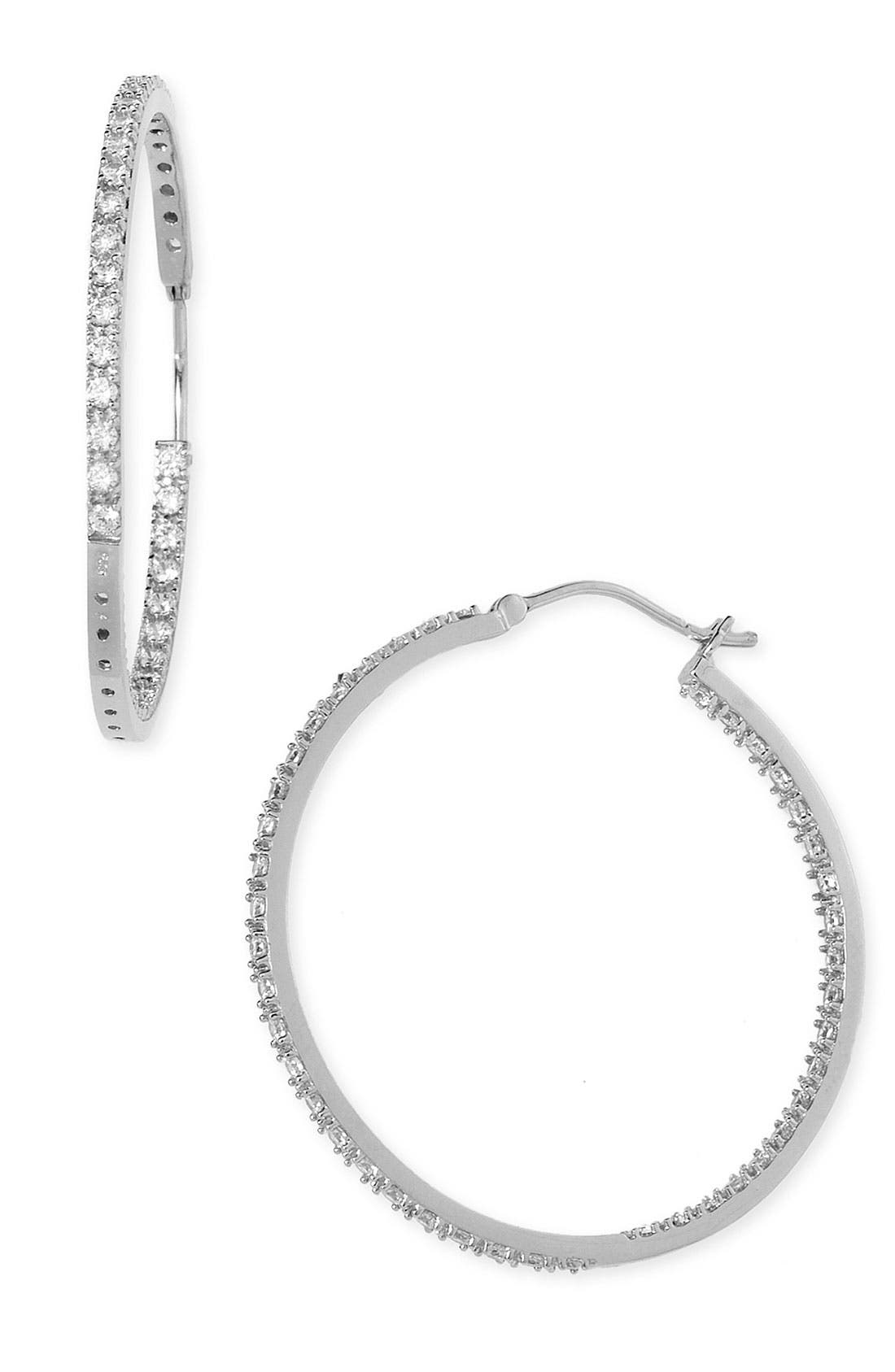Nordstrom 'Inside Out' Cubic Zirconia Hoop Earrings Nordstrom