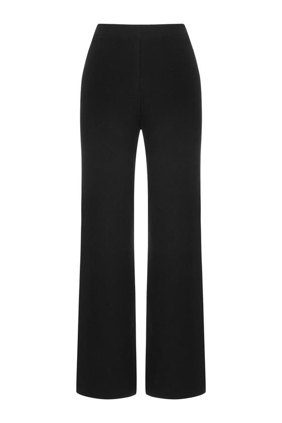 Shop Nocturne High Waist Knit Pants In Black