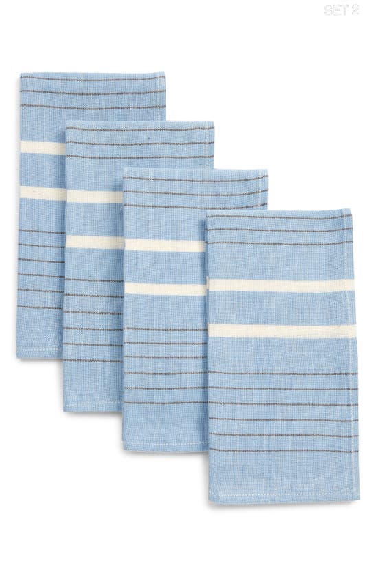 Minna Rows Set Of 4 Napkins In Dusk