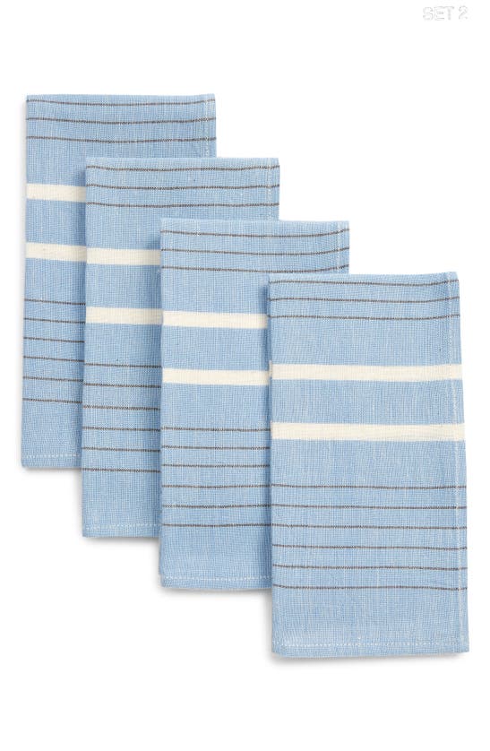 Click to view more detailed imagery on our partner's website Minna Rows Set Of 4 Napkins In Dusk