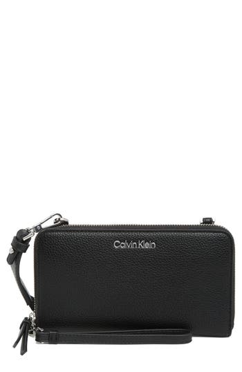 Calvin Klein Marble Crossbody Bag In Black
