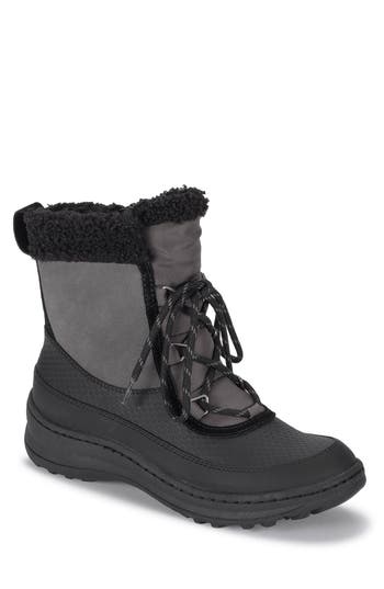 Baretraps Alta Water-resistant Faux Shearling Lined Boot In Dark Gray/black