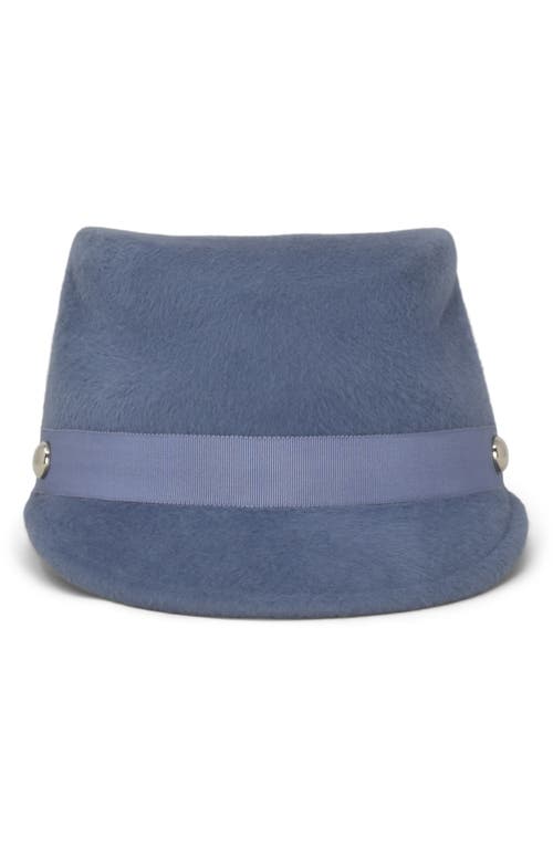 Shop Gigi Burris Millinery Samira Rabbit Hair Felt Hat In Denim