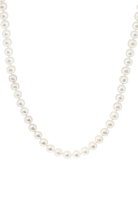14K Yellow Gold Cultured Freshwater Pearl Necklace