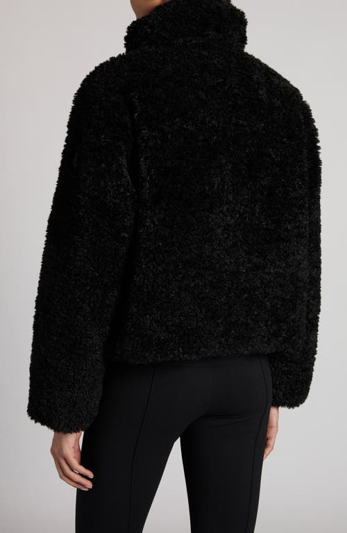 Shop Moncler Bridoire Faux Shearling Bomber Jacket In Black