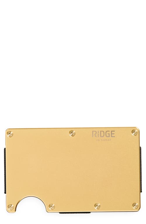 the Ridge Aluminum Wallet in 24 Karat Gold 