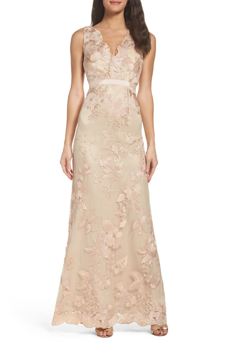 Adrianna Papell Embroidered Tulle Gown | Nordstrom