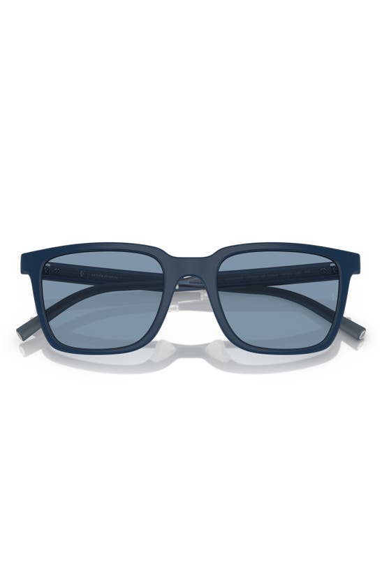 Shop Oliver Peoples Roger Federer 52mm Rectangular Sunglasses In Matte Blue