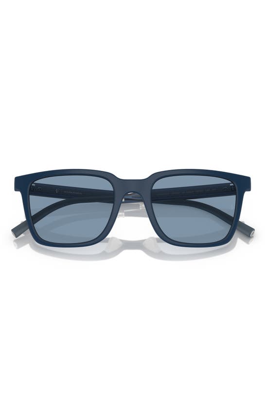 Oliver Peoples Roger Federer 52mm Rectangular Sunglasses In Matte Blue
