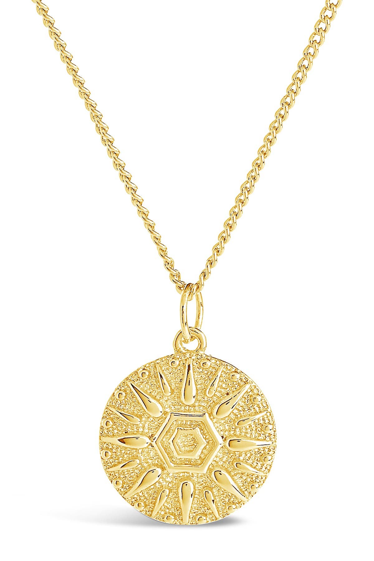 Sterling Forever Sun Disk Pendant 