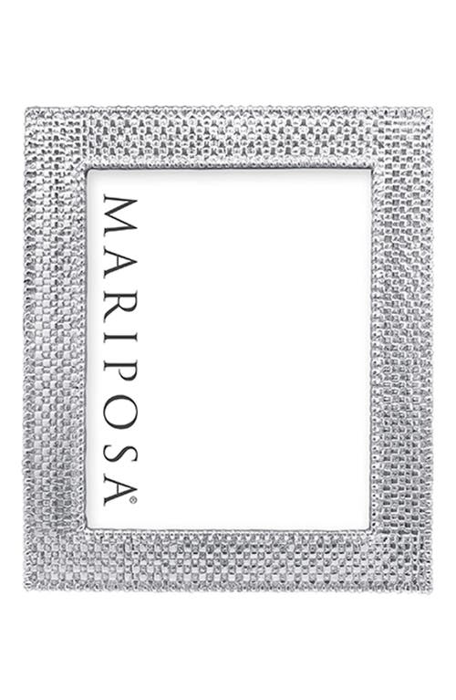 Mariposa Basket Weave Recycled Aluminum Picture Frame In Silver