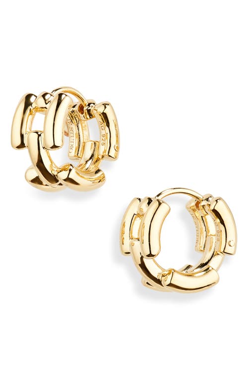 Shop Lie Studio Lié Studio The Johanna Hoop Earrings In Gold