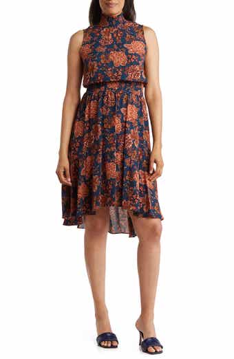 Nanette Lepore Printed Pleated Floral Dress Nordstromrack