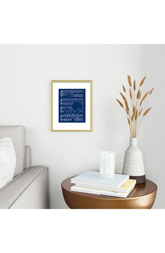 Shop Deny Designs The Moonlight Sonata Blue Framed Art Print