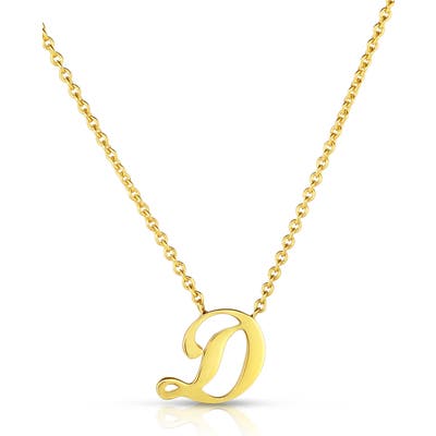 Robert Coin Cursive Initial Pendant Necklace