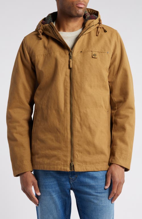 Shop Pendleton Brothers Hooded Canvas Jacket In Saddle