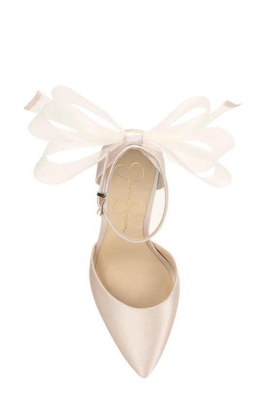 Shop Jessica Simpson Phindies Ankle Strap Pointed Toe Pump In Off White