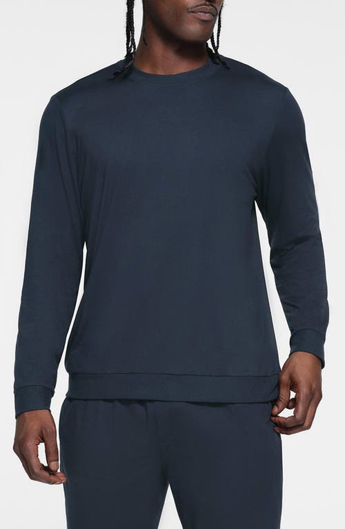 Skims Outdoor Jersey Classic Fit Long Sleeve T-shirt In Midnight Blue