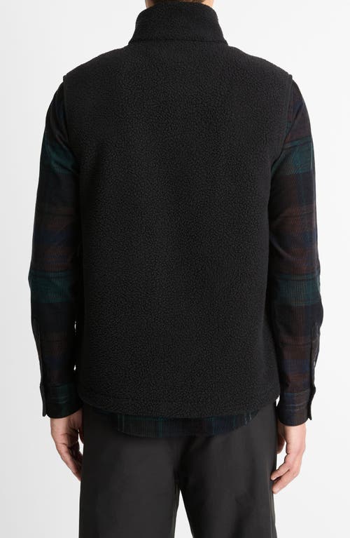 Vince Fleece Vest In Black
