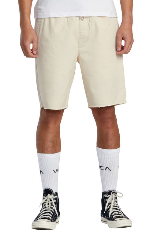 Rvca Weekend Elastic Waist Shorts In Latte