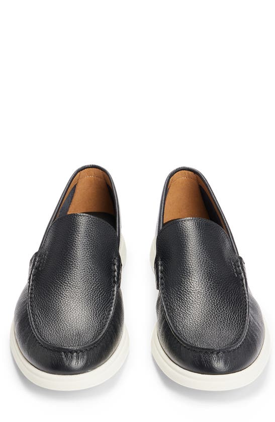 Shop Hugo Boss Sienne Moc Toe Loafer In Black