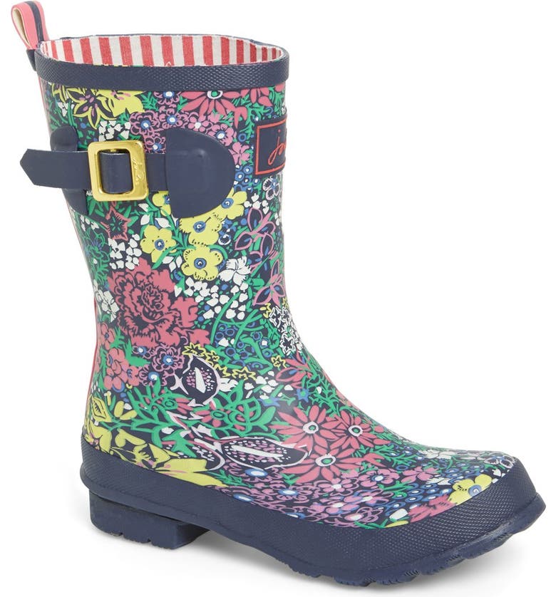 Joules Mid Height Print Welly Rain Boot (Women) | Nordstrom