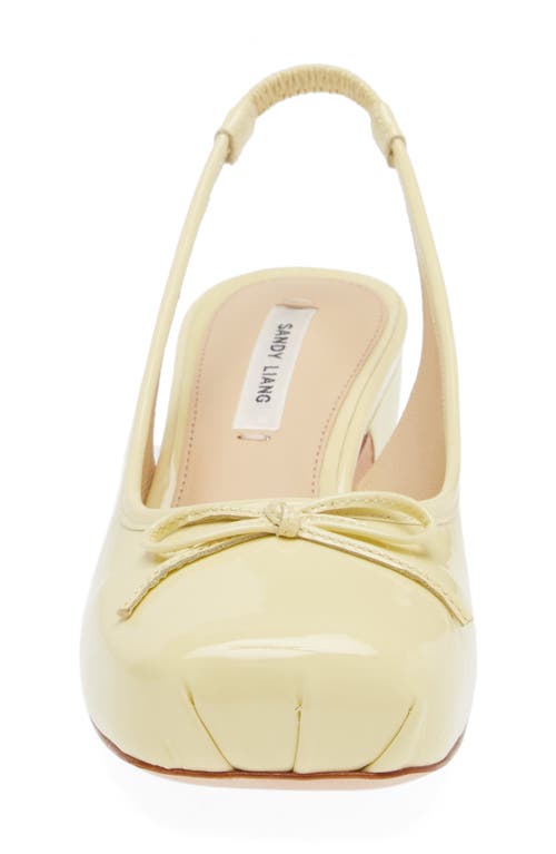 Shop Sandy Liang Square Toe Slingback Ballet Pump In Butter