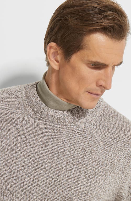 Shop Zegna Oasi Cashmere Mélange Crewneck Sweater In Piedicavallo