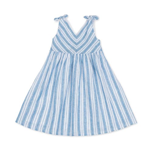 Hope & Henry Girls' Sleeveless Bow Shoulder Swing Dress, Infant In Blue