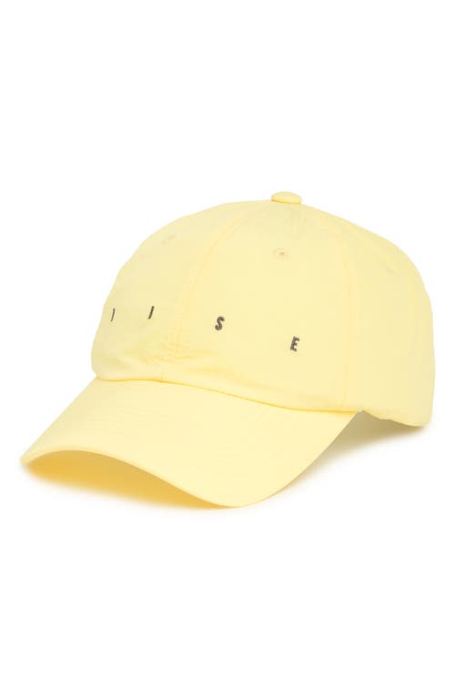 IISE Logo Embroidered Nylon Baseball Cap in Yellow