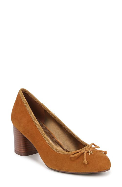 Naturalizer Sienna Block Heel Pump In Dark Saffron Yellow