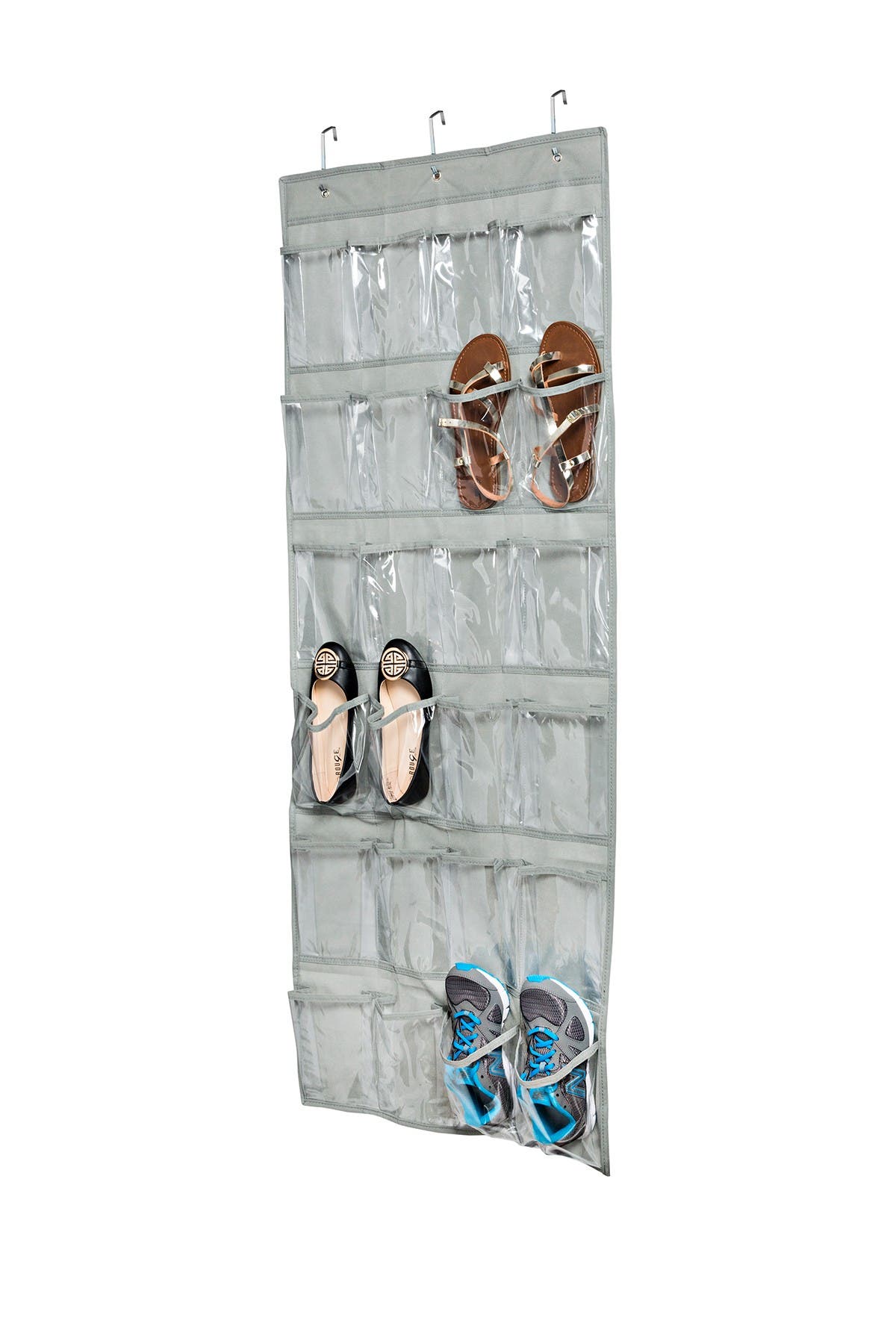 over the door shoe rack on Honey Can Do Gray 24 Pocket Over The Door Shoe Organizer Nordstrom Rack