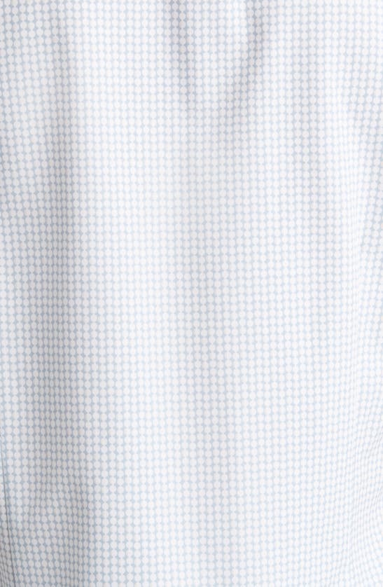 Shop Mizzen + Main Mizzen+main Leeward Geometric Print Short Sleeve Button-up Performance Shirt In Ashley Blue Circle Geo Print