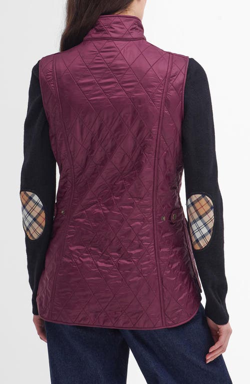 Shop Barbour Wray Fleece Lined Vest In Cabernet/brown