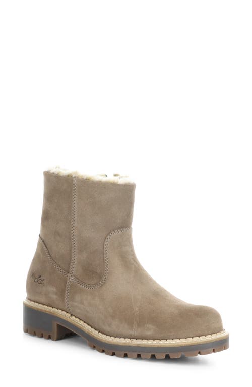 Shop Bos. & Co. Calib Waterproof Bootie In Taupe Suede/fantara Faux Fur