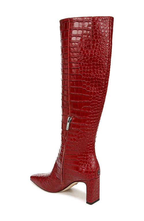 Shop Sam Edelman Sylvia Knee High Boot In Scarlet Cherry