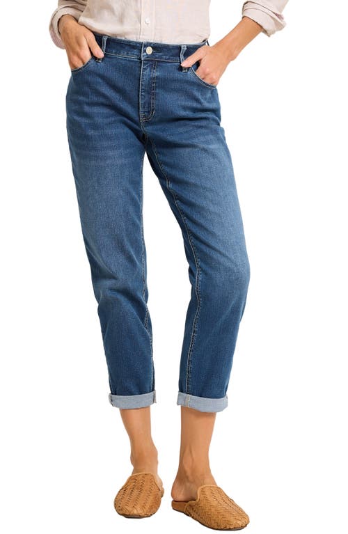 Shop Tommy Bahama Mid Rise Slim Fit Crop Boyfriend Jeans In Sunset Blue Wash