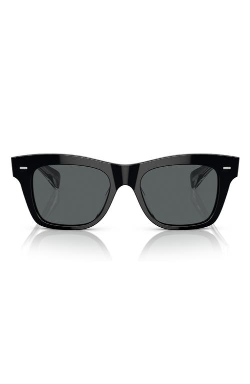 Oliver Peoples Ms. Oliver 51mm Polarized Square Sunglasses in Black Polarized at Nordstrom