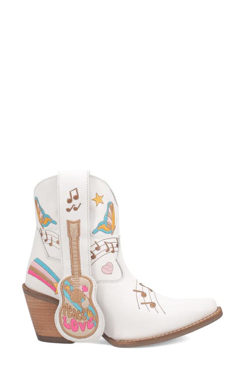 Shop Dingo Melody Embroidered Western Boot In White