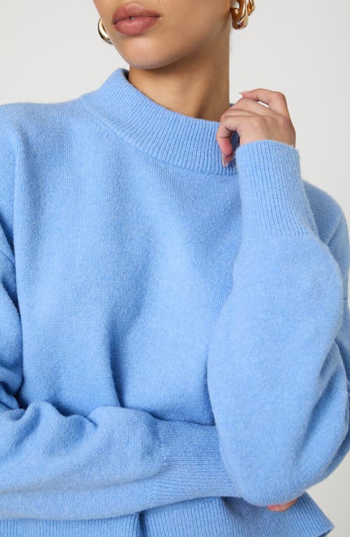 Shop French Connection Vhari Mock Neck Sweater In Dusted Blue