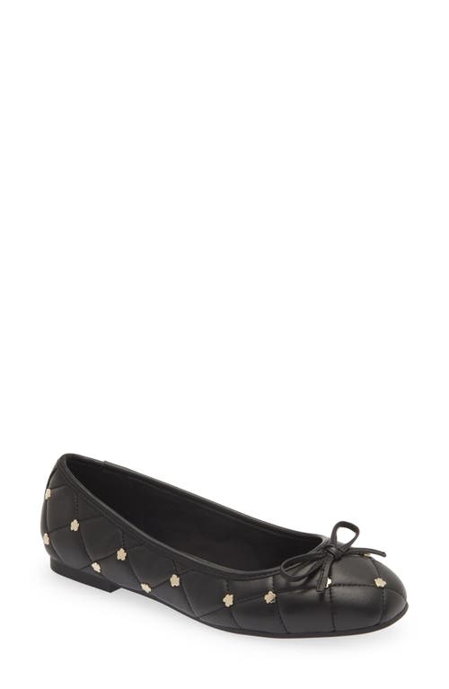 Libban Quilted Ballerina Flat in Black