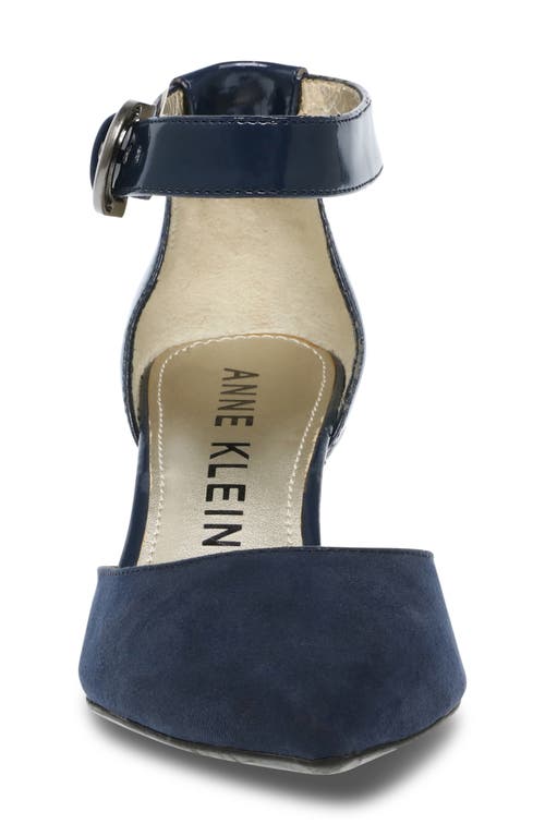 Shop Anne Klein Fabulist Pointed Toe Pump In Navy