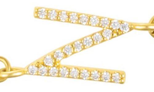 Adornia Pavé Cubic Zirconia Initial Anklet In Gold-n