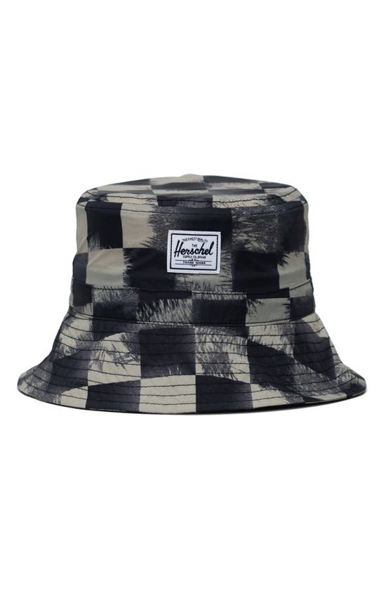 Herschel Supply Co Beach Bucket Hat In Black Stencil Checker